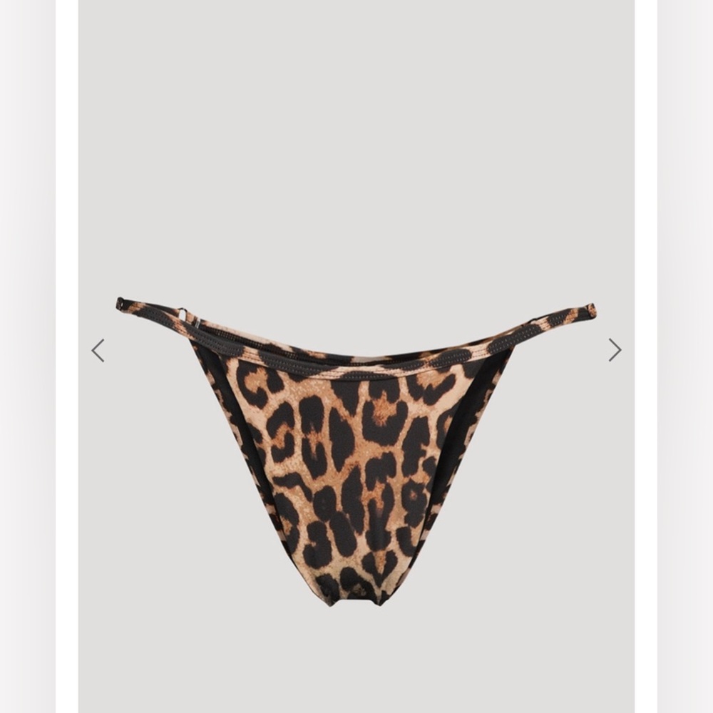 Good American “Perfect Fit” Leopard Bikini Bottom, New With Tags